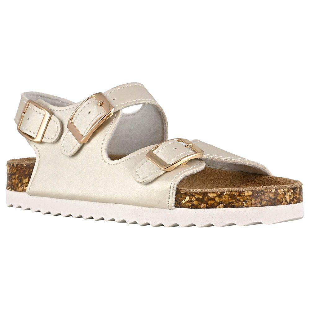 Colors of California - Three Buckles Girl's Sandal - Natural