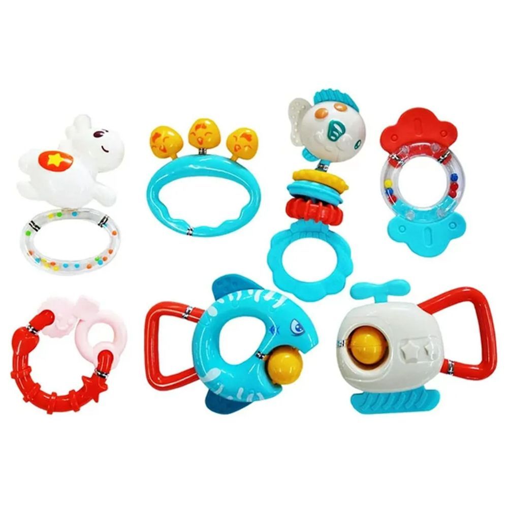 Huanger - Baby Rattles & Teether Set - 7pcs