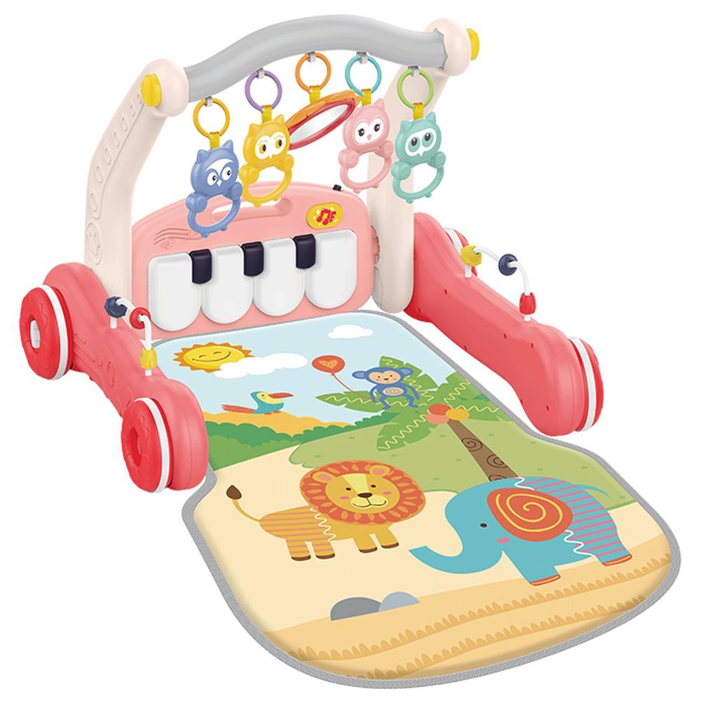 Huanger - 2-In-1 Baby Musical Piano Playmat & Walker