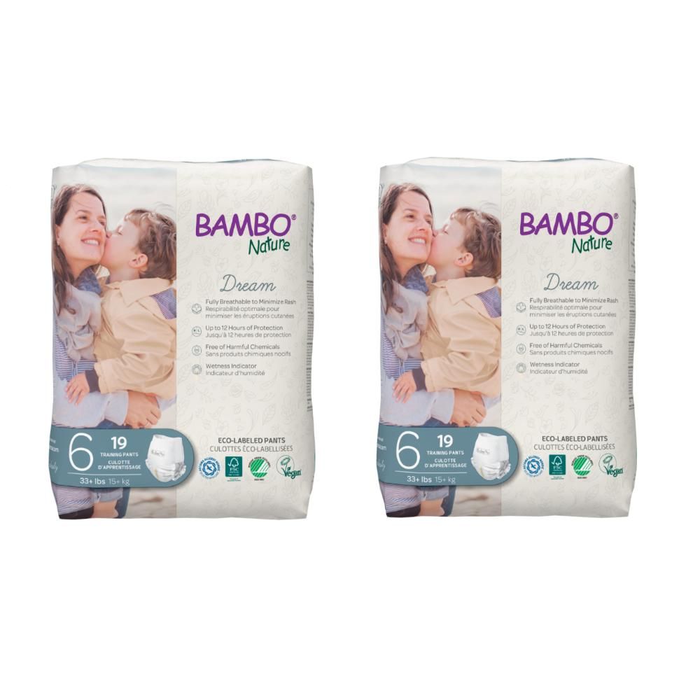 Bambo Nature Eco - Friendly Diapers Pants, Size 6, 15+kg, 38 Pants, Value Pack