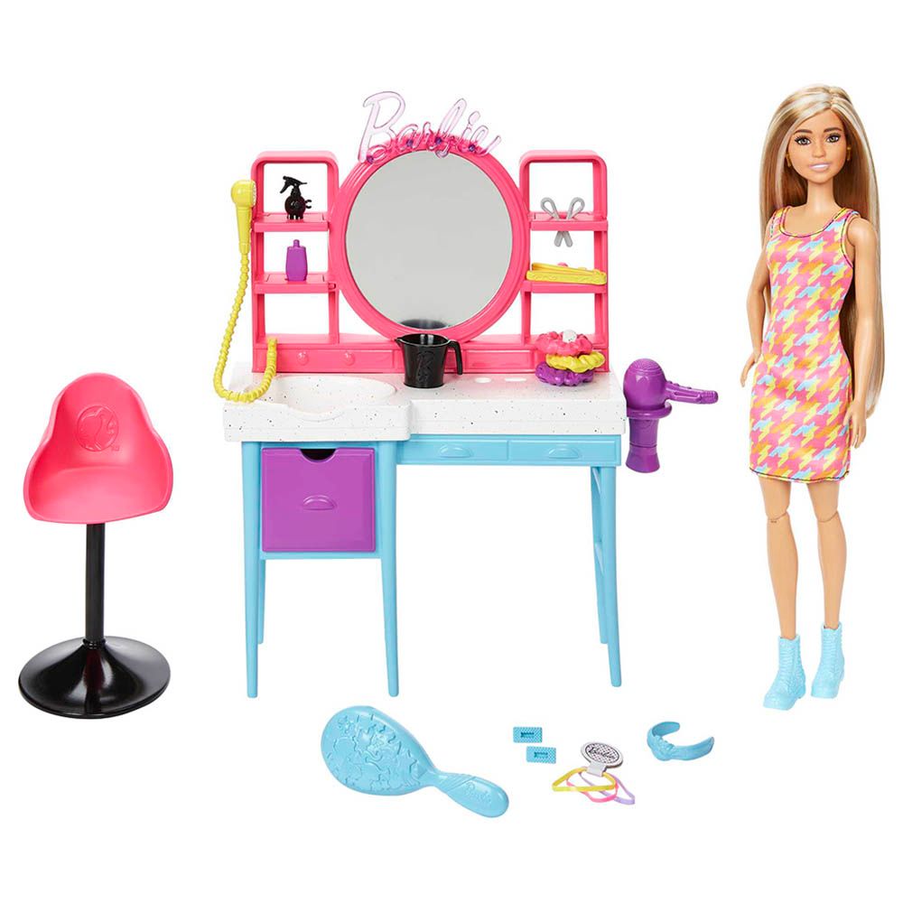 Mattel Games - Barbie Hair Salon Playset - 15pcs