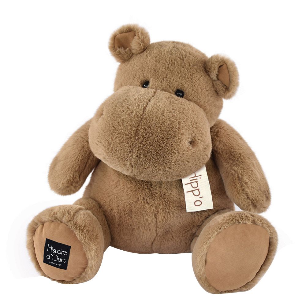 Doudou et Compagnie - Hippo Plush Toy - Chocolate - 40 cm