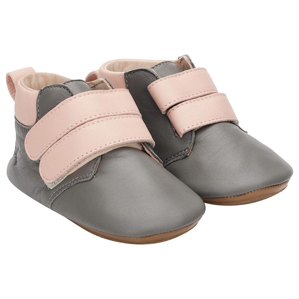 Hob - Jad Soft Sole High Top Sneakers - Grey/Pale Pink