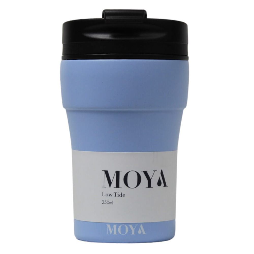 Moya - Low Tide Travel Coffee Mug - Black/Powder Blue - 250 ml