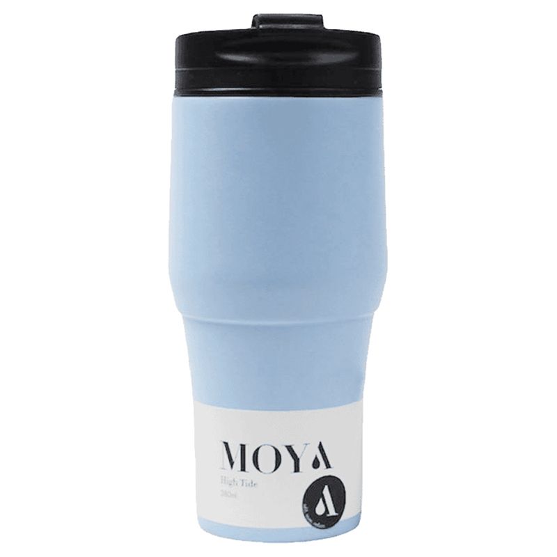 Moya - High Tide Travel Coffee Mug - 380ml - Black/Powder Blue