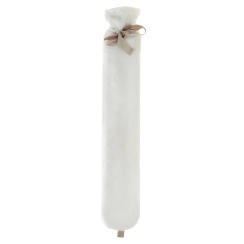 Aroma Home - Long Hot Water Bottle - White Faux Fur - 2 L