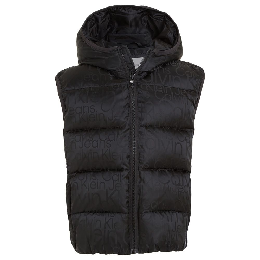 Calvin Klein - Debossed Logo Aop Vest Jacket - Black