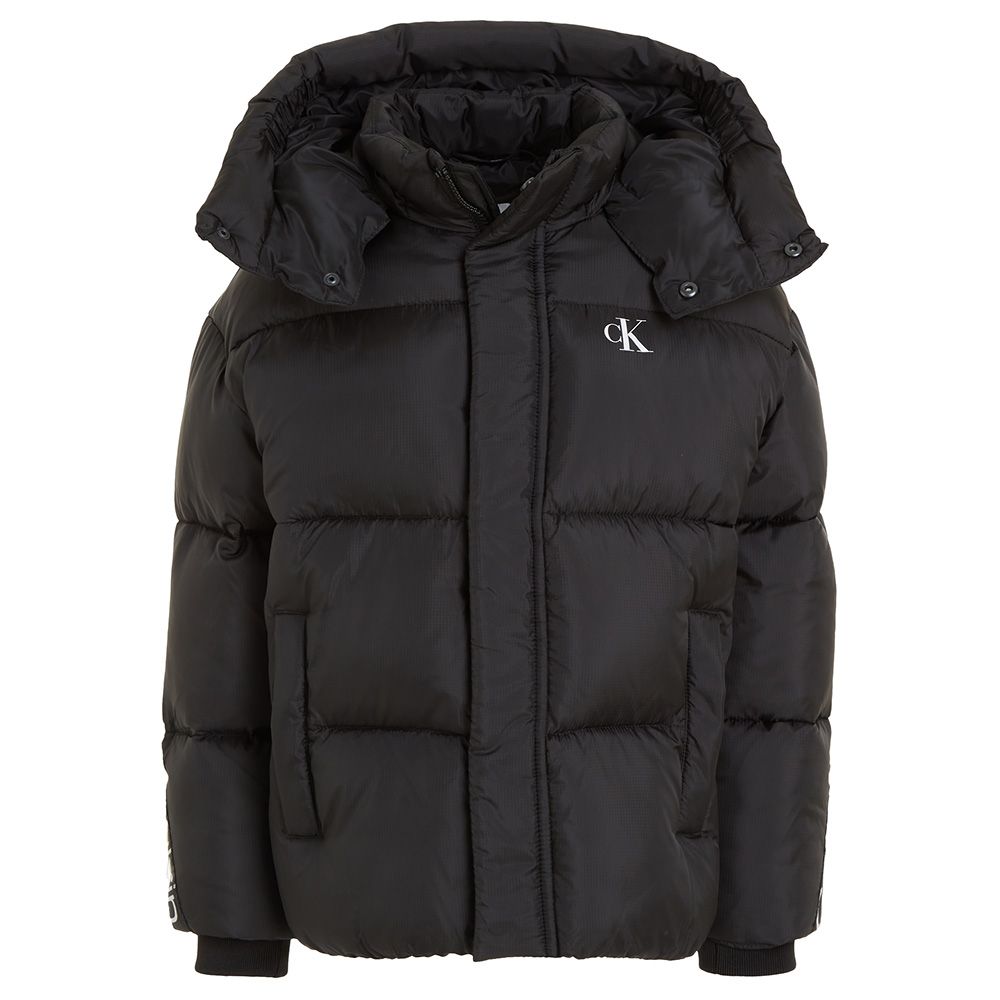 Calvin Klein - CK Logo Tape Puffer Jacket - Black