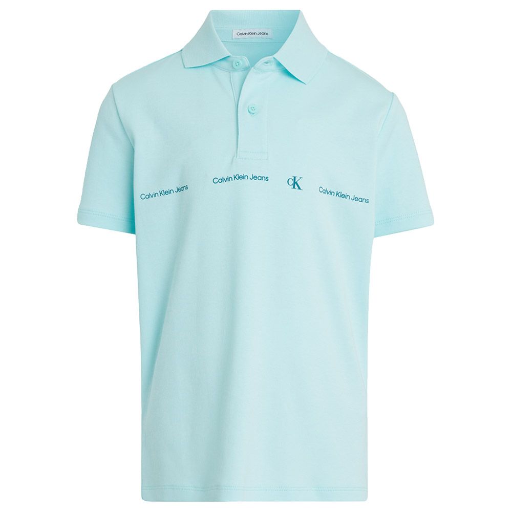 Calvin Klein - Minimalistic Logo Design Polo Shirt - Blue