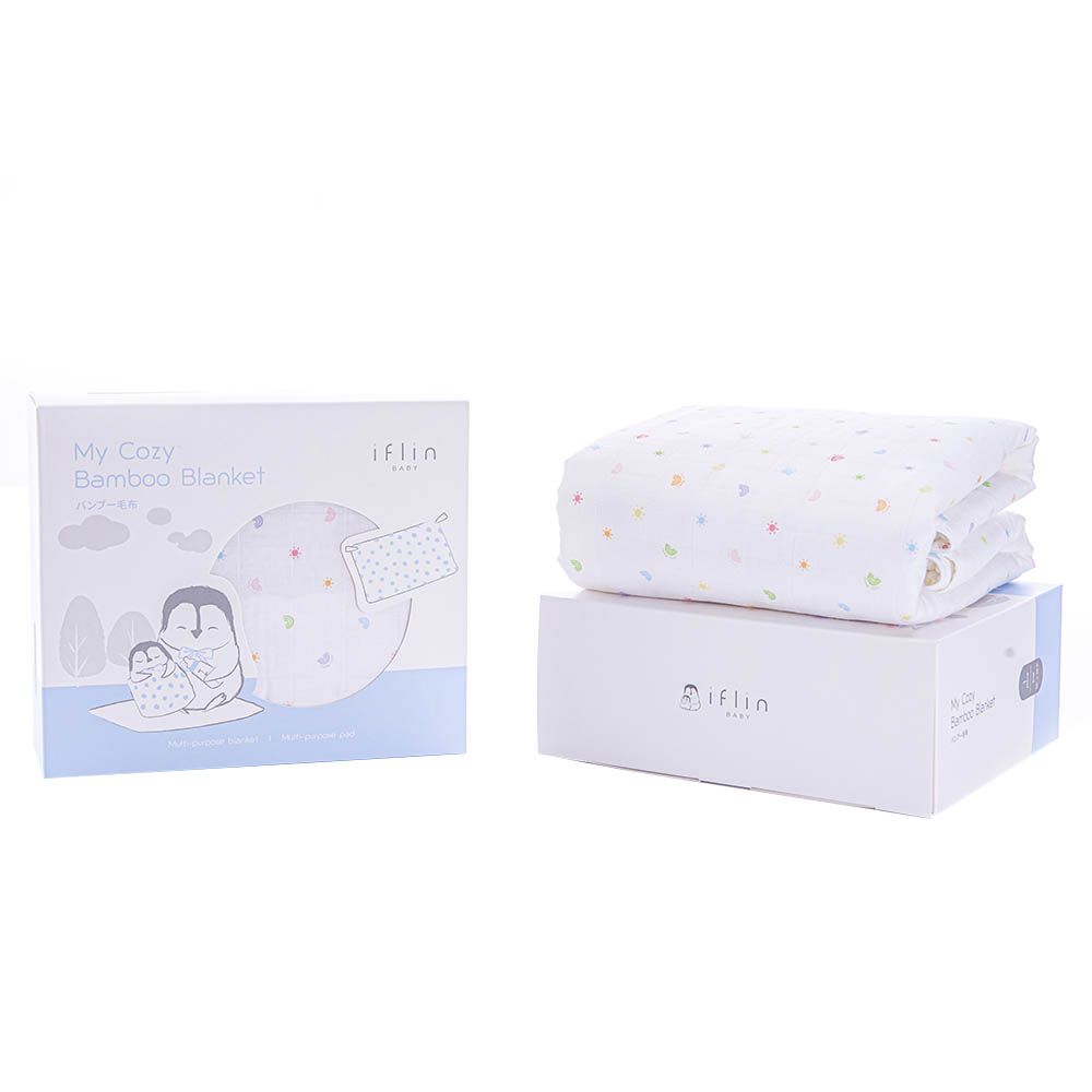 Iflin Baby - My Cozy Bamboo Blanket - Playful Sky