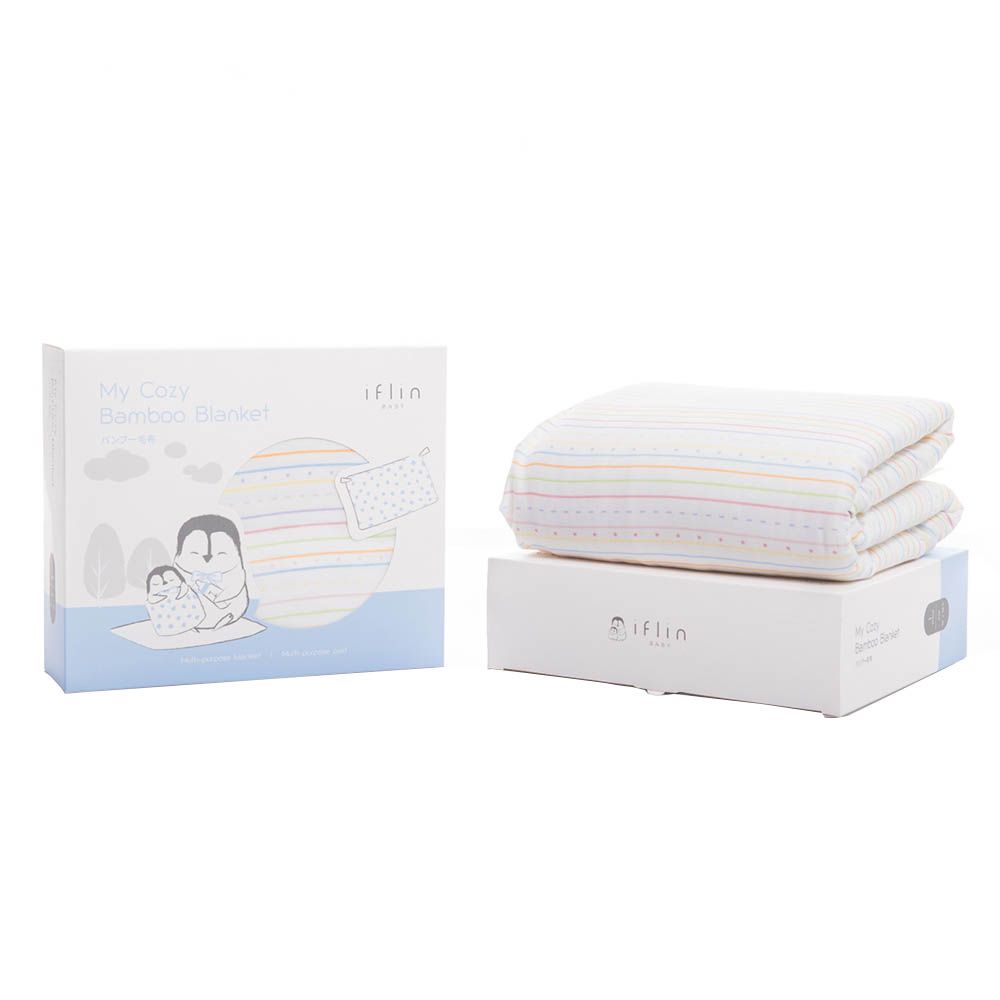 Iflin Baby - My Cozy Bamboo Blanket - Playful Stripes