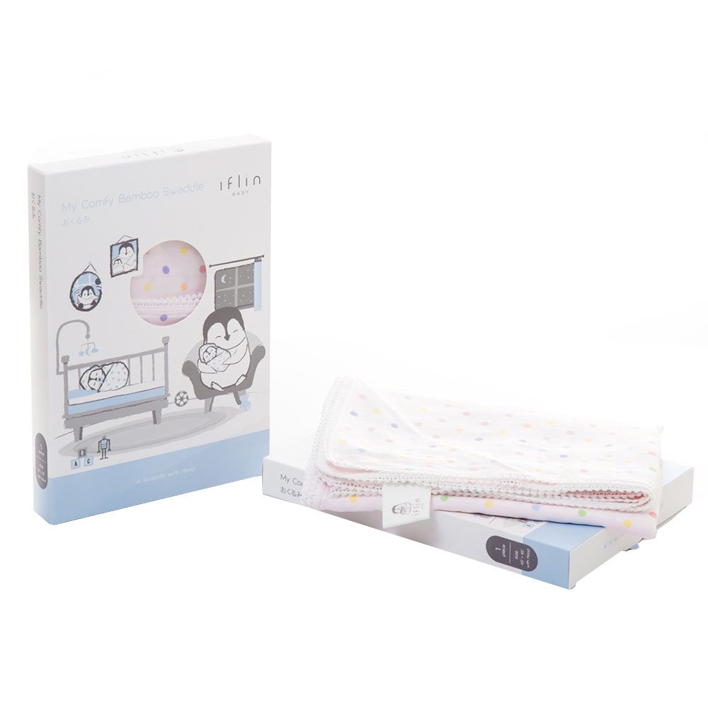 Iflin Baby - My Comfy Bamboo Swaddle - Playful Pink