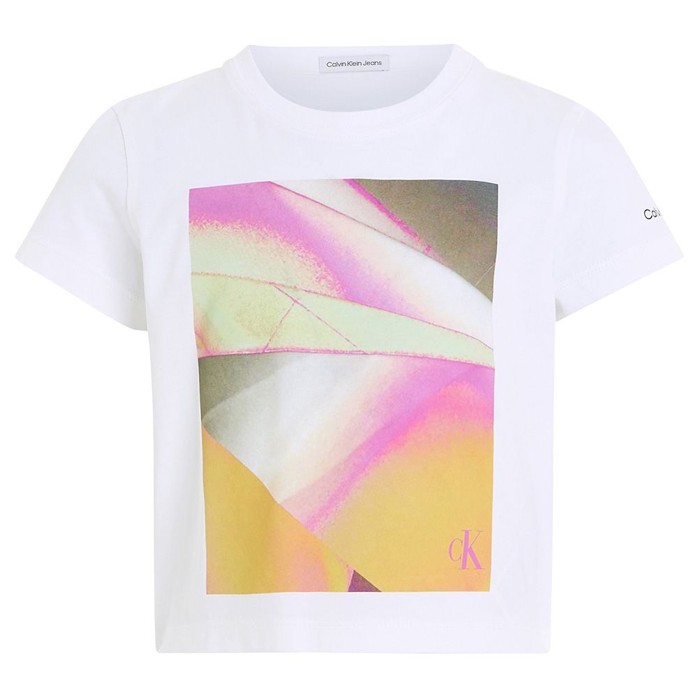 Calvin Klein - Colour Flow Graphic T-Shirt - White