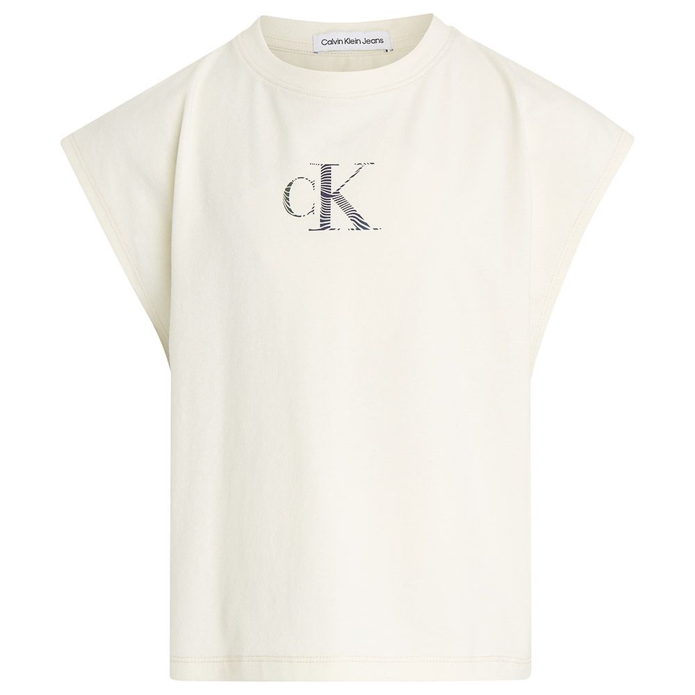 Calvin Klein - Iridescent Ck Logo Tank Top - White