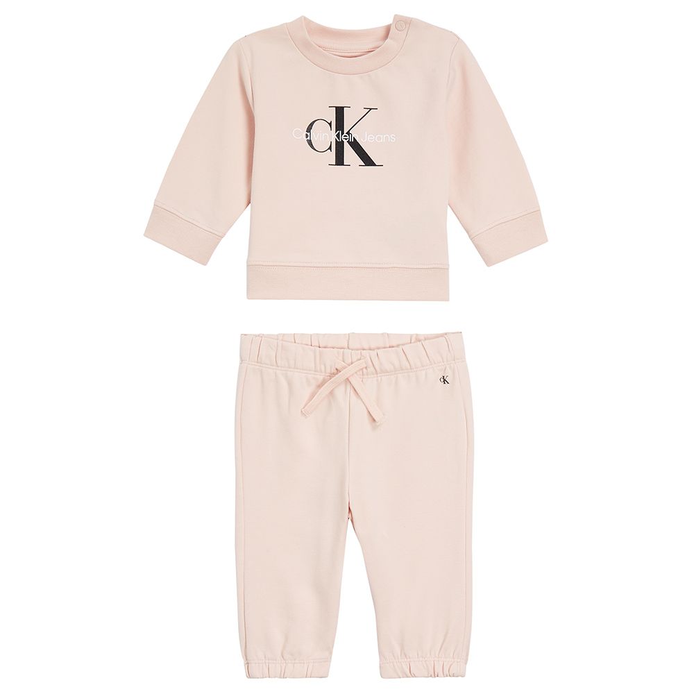 Calvin Klein - Newborn Logo Tracksuit - Rose Clay