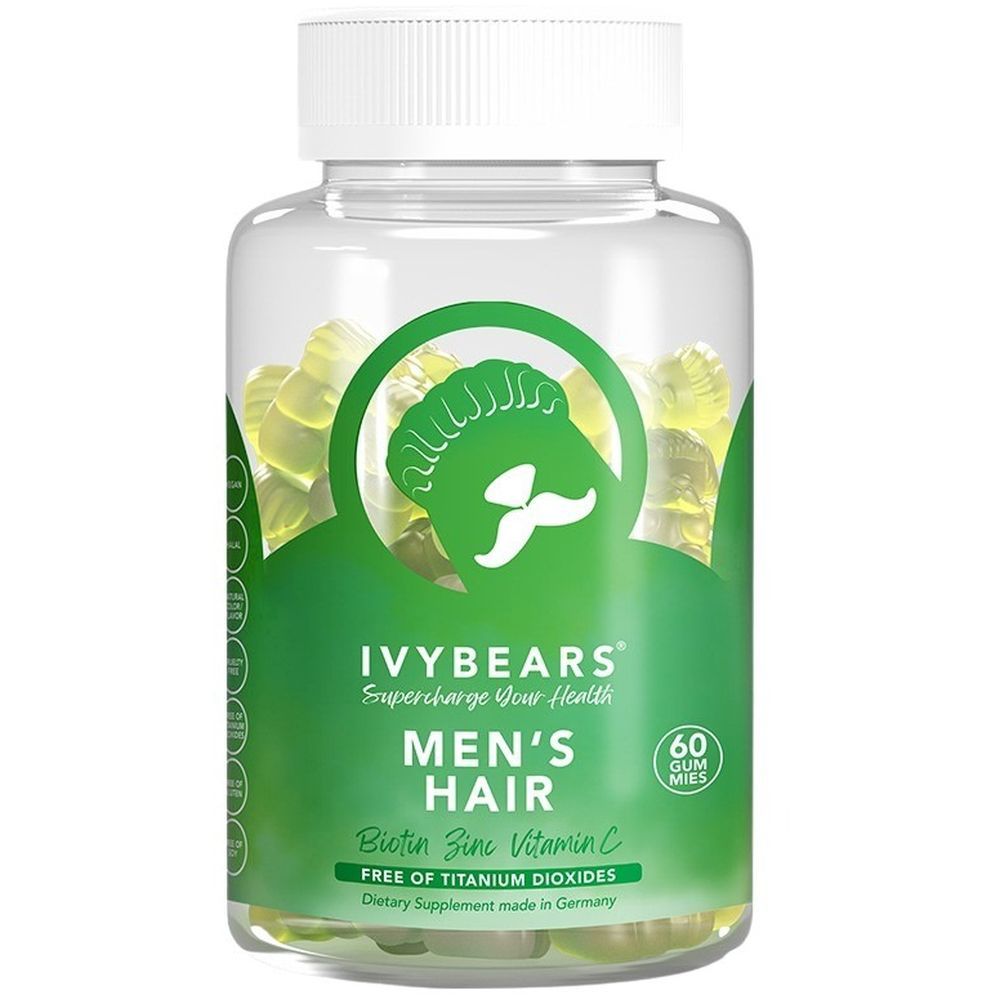 IvyBears - Men's Hair Biotin Vitamin Gummies - 60 Pcs