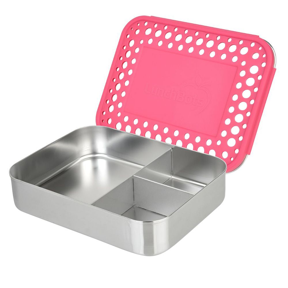 Lunchbots - Trio Bento Stainless Steel Lunchbox - 940ml - Pink