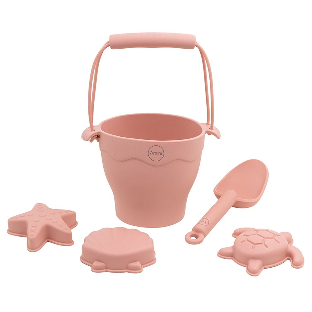 A'ish Home - Beach Bucket Playset - Baby Pink - 5pcs