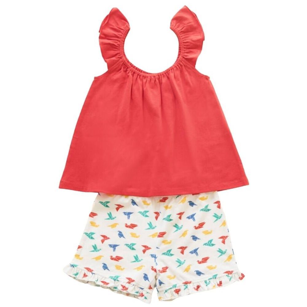 Ola Otter - 2pc-Set - Girl's Top & Printed Shorts - Gummy Birds