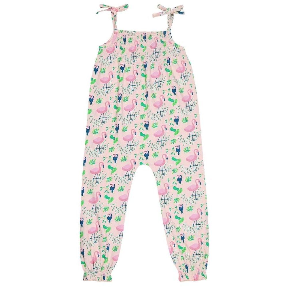 Ola Otter - Shoulder Strap Jumpsuit - Flamingo Forest