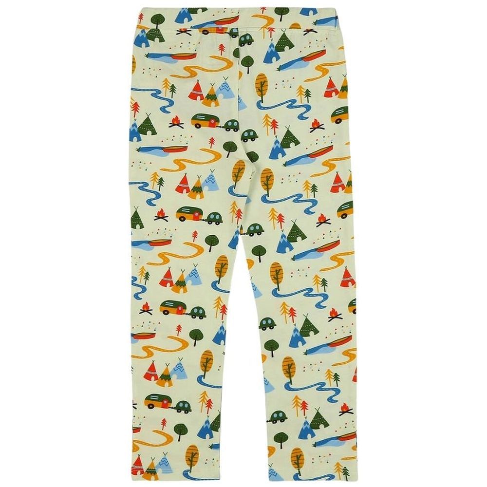 Ola Otter - Baby Girl's Printed Leggings - Happy Camping