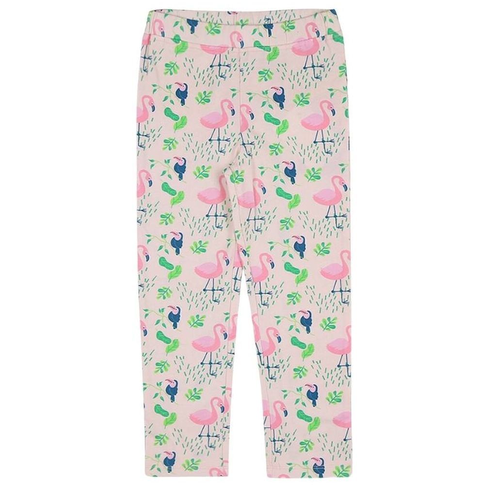 Ola Otter - Printed Leggings - Flamingo Forest