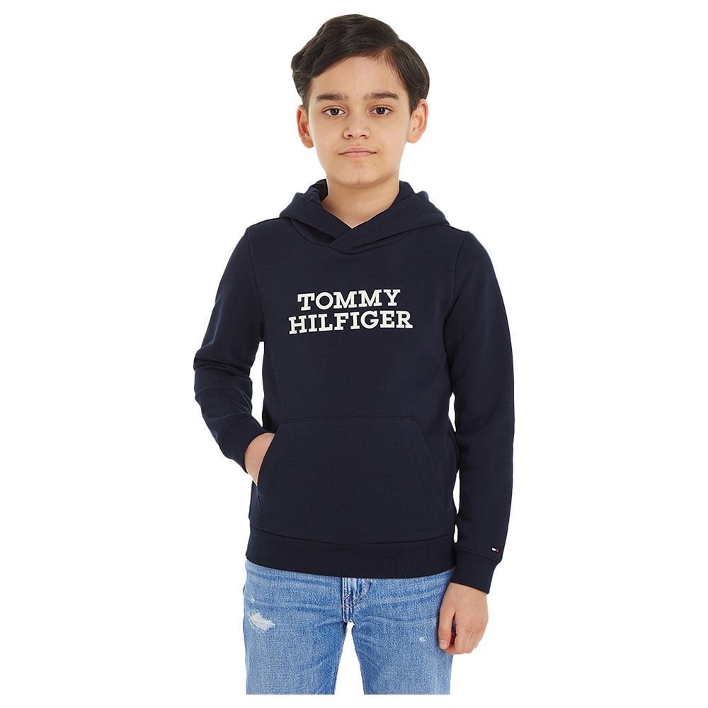 Tommy Hilfiger - TH Logo Hoodie - Navy Blue