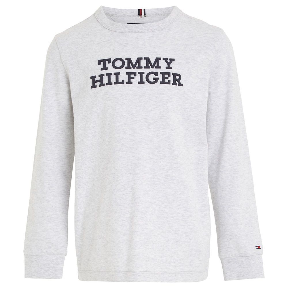 Tommy Hilfiger - Tommy Hilfiger Logo Long Sleeves Tee - Grey