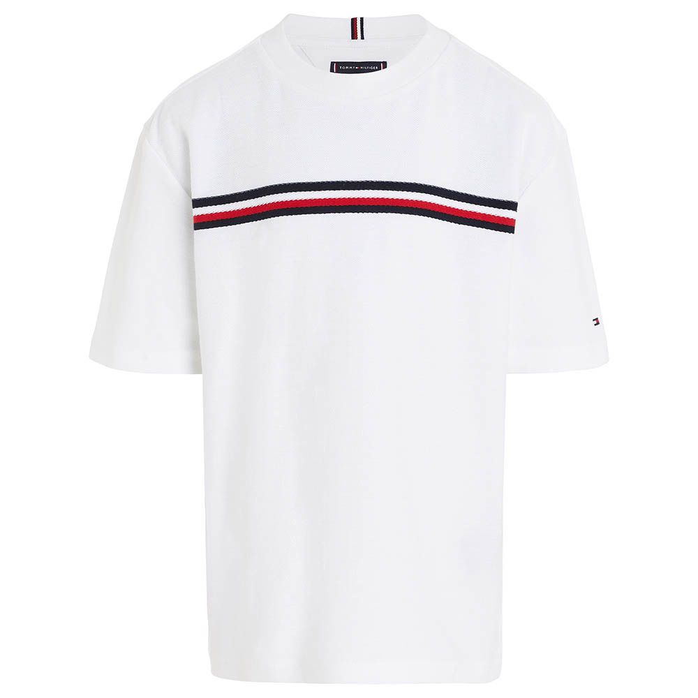 Tommy Hilfiger - Global Stripe Pique Short Sleeves Tee - White