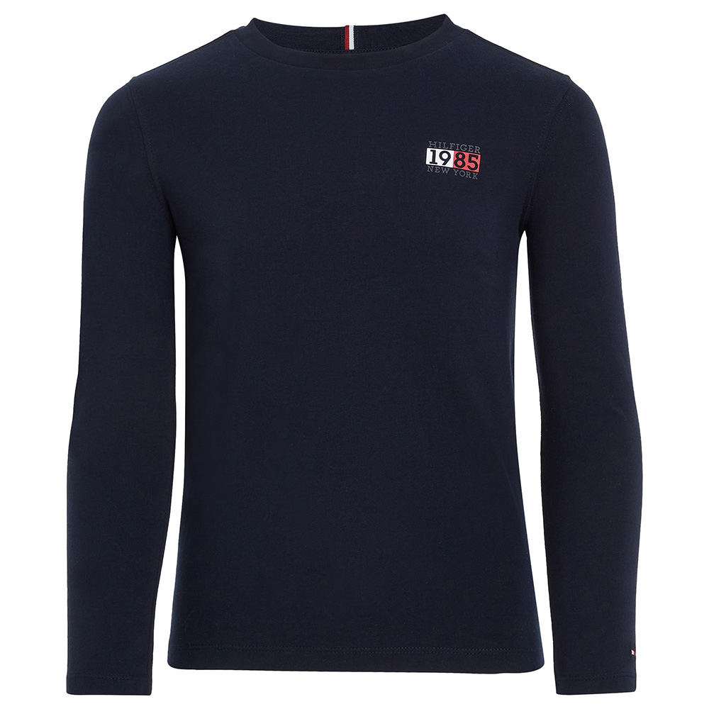 Tommy Hilfiger TH Logo Long Sleeves Tee Navy Blue
