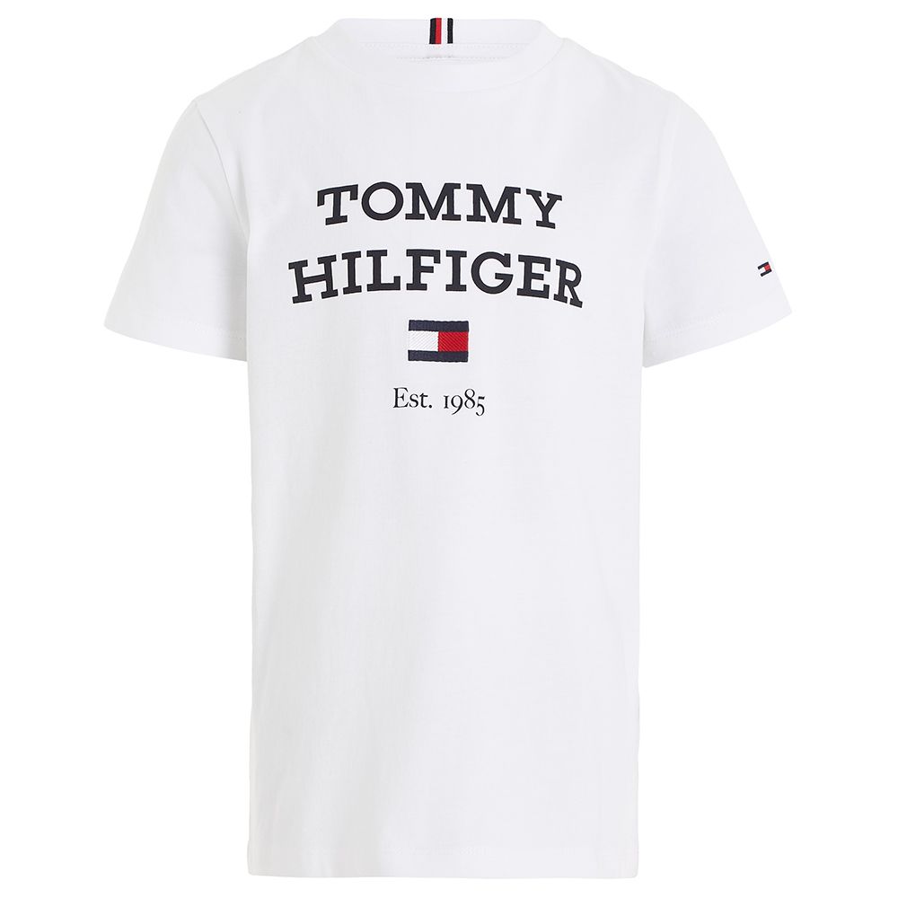 Tommy Hilfiger - TH Logo Print Short Sleeve Tee - White