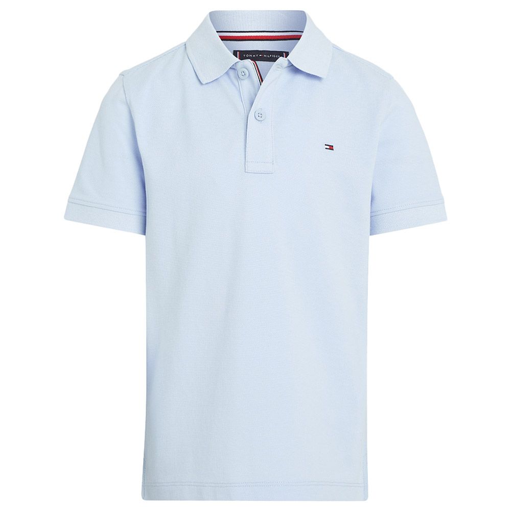 Tommy Hilfiger - Flag Embroidery Short Sleeves Polo Shirt - Blue