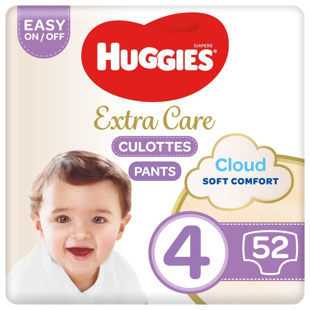 Huggies - Extra Care Culottes Diaper Pants - 9-14 Kg - Size 4 - 52pcs