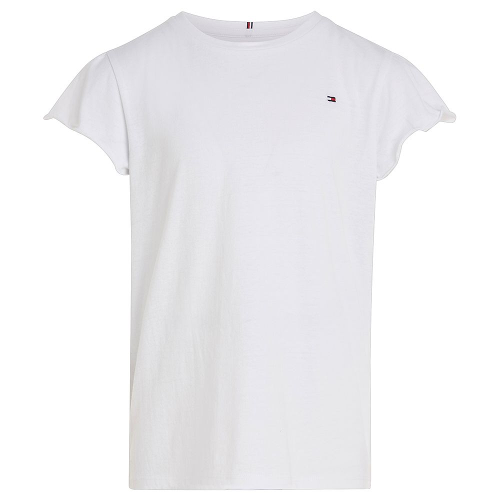 Tommy Hilfiger - Essential Ruffle Sleeve Top - White