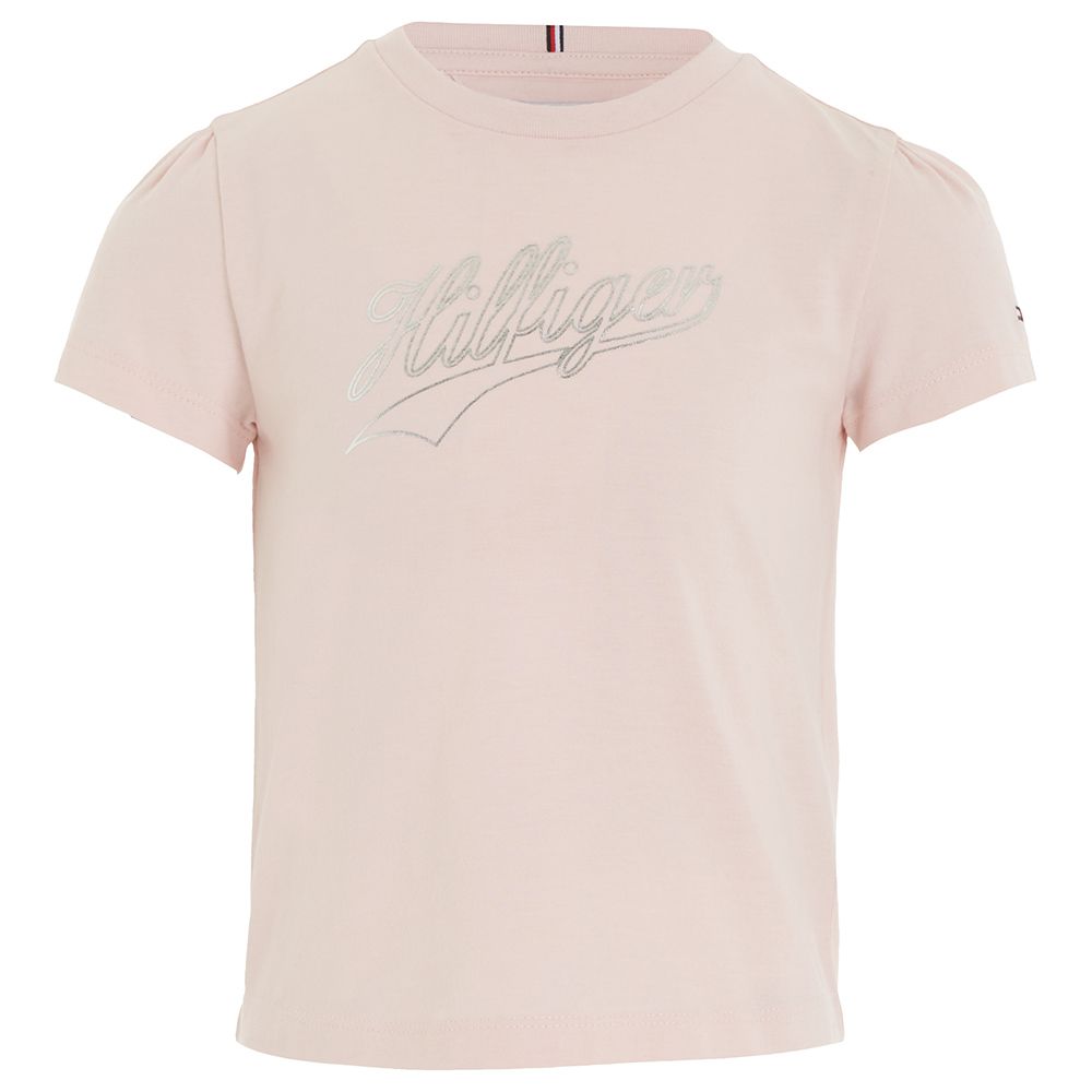 Tommy Hilfiger - Hilfiger Script Short Sleeve Tee - Pink