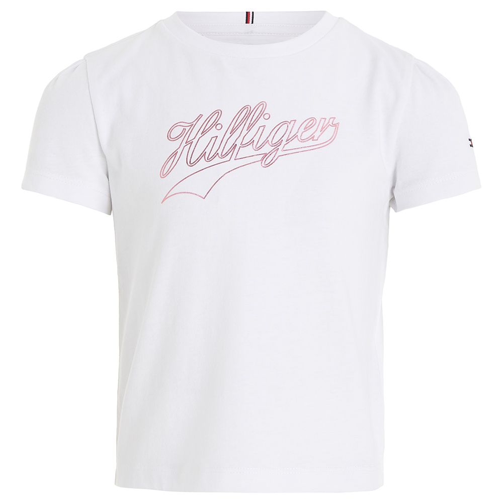 Tommy Hilfiger - Hilfiger Script Short Sleeve Tee - White