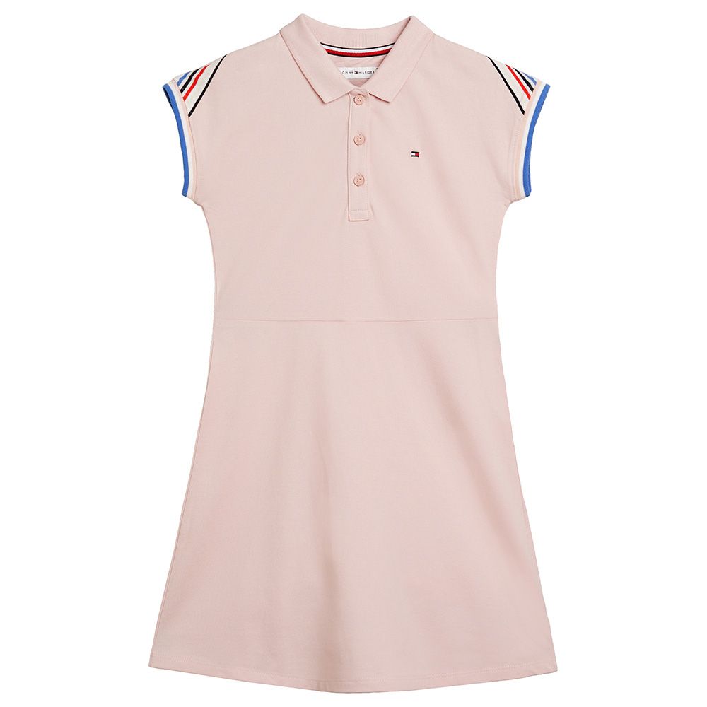 Tommy Hilfiger - Shoulder Stripe Polo Dress - Pink