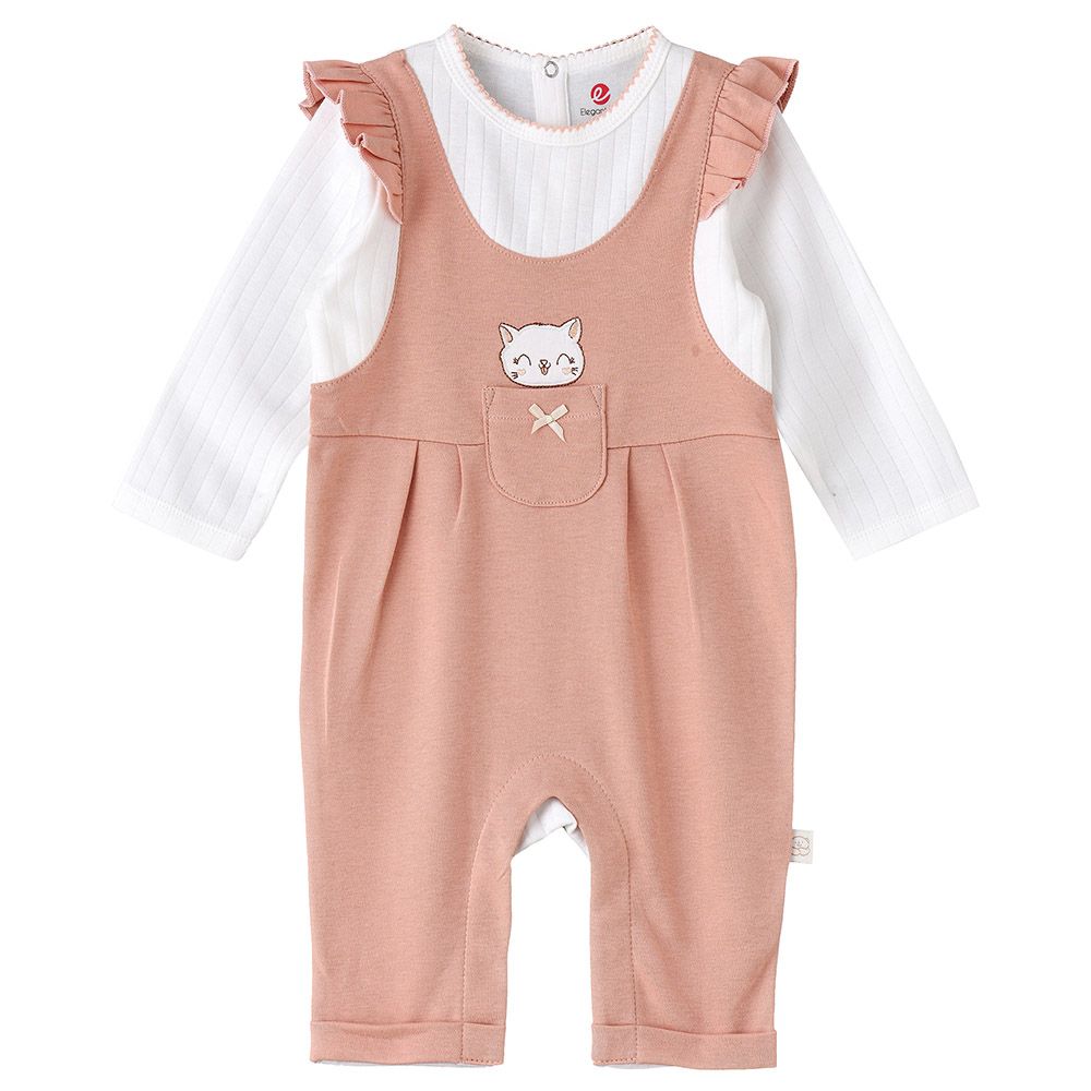 Tiny Hug - Kitty Cotton Sleepsuit