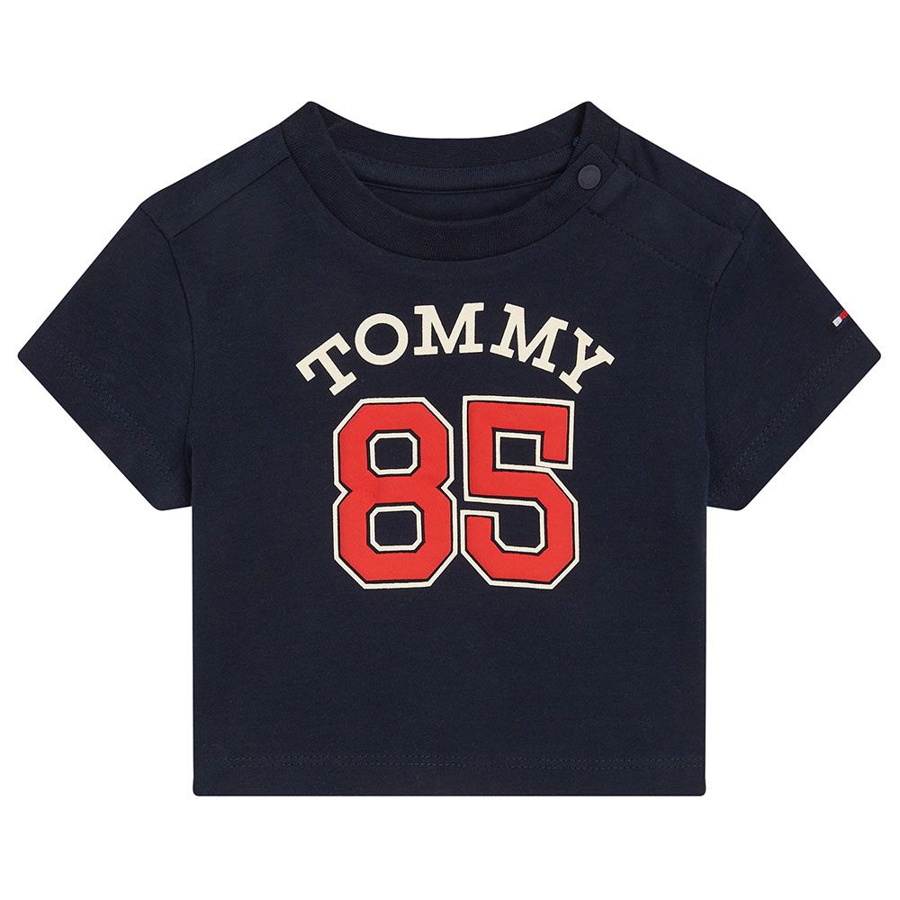 Tommy Hilfiger - Baby 85 Short Sleeve Varsity Tee - Blue