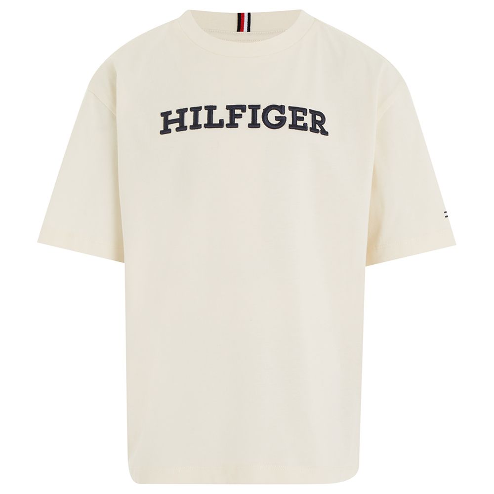 Tommy Hilfiger - U Monotype Short Sleeve Tee - Beige