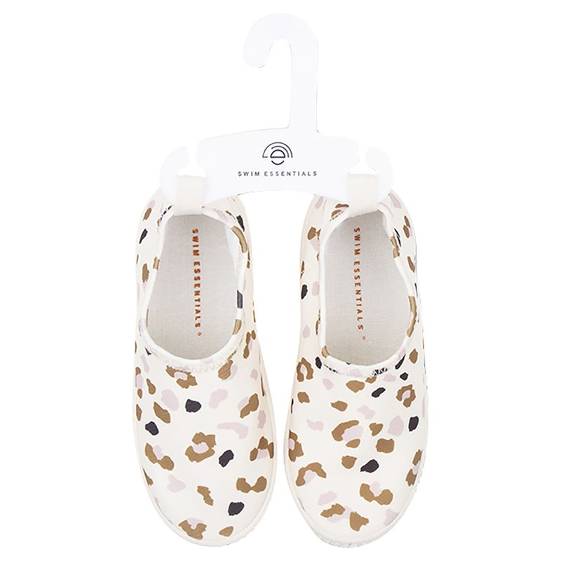 Swim Essentials - Kaki Leopard Lycra Anti-Slip Sole Watershoe - Off-White_EU27