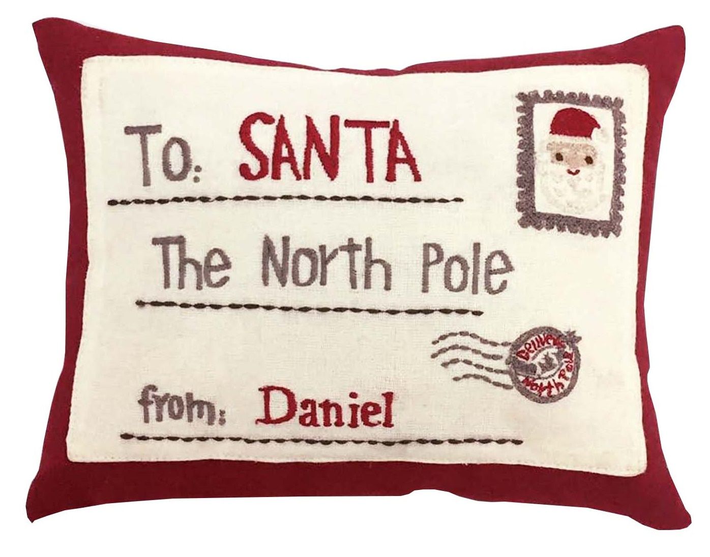 Little West Street - Personalised Letter To Santa Pillow