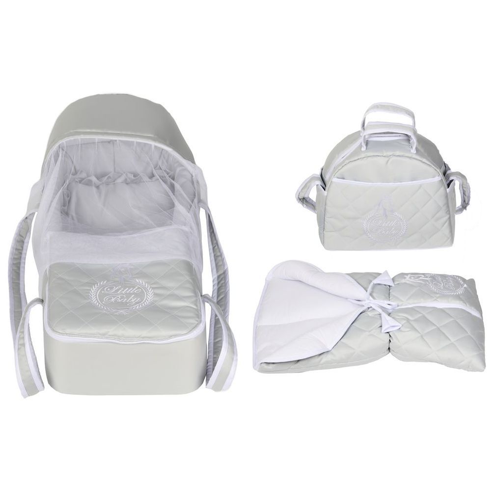 Little Angel - Baby Foldable Carry Cot & Sleeping Bag - Grey