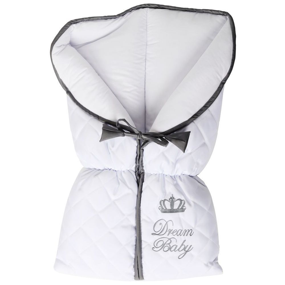 Little Angel - Baby Sleeping Bag - White/Grey