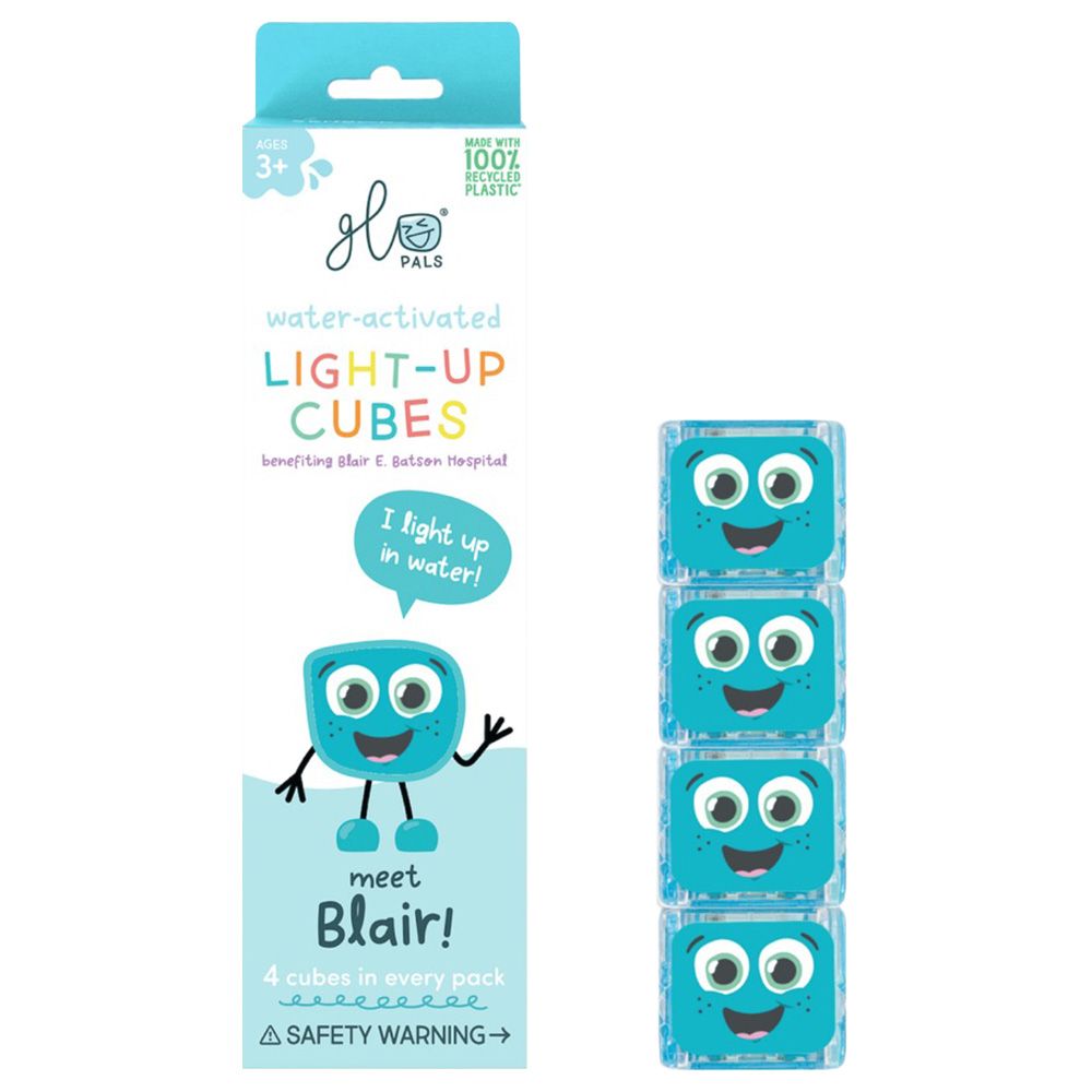 Glo Pals - Light Up Cubes Bath Toys - Blair - 4pcs