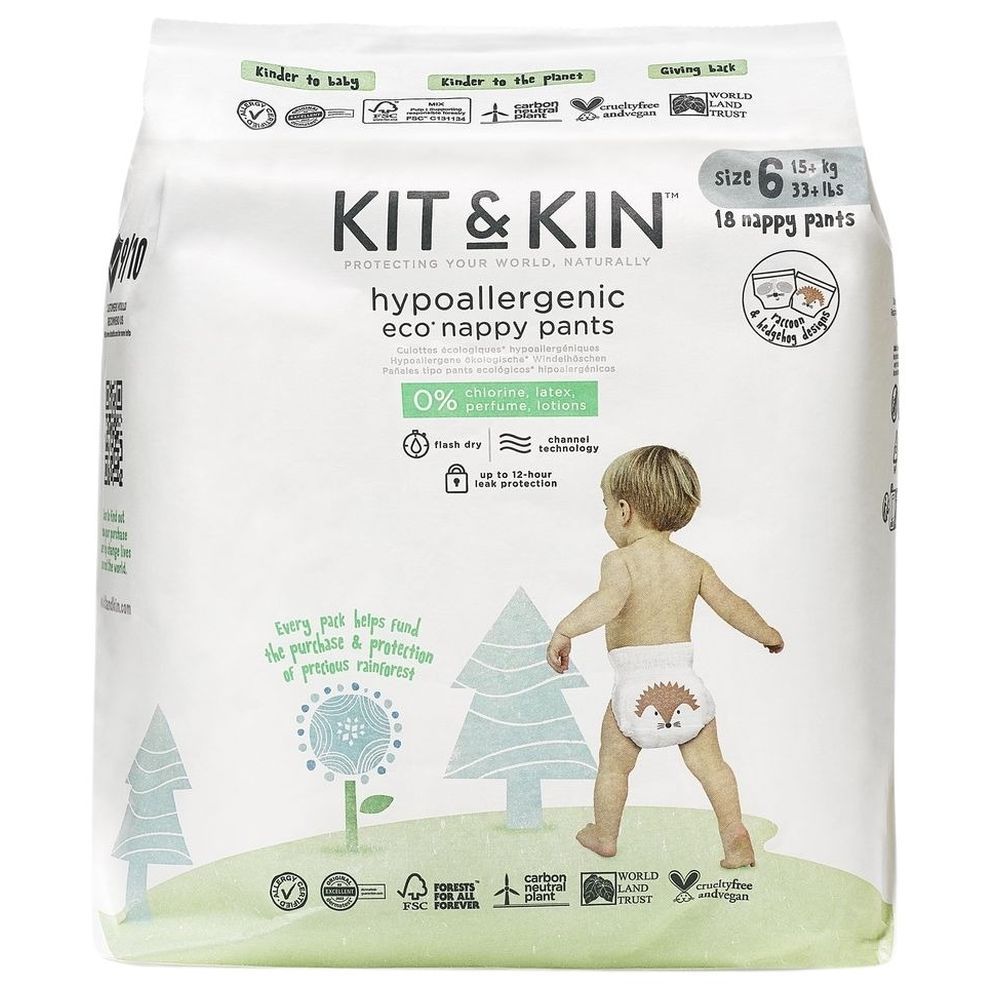 Kit & Kin - Eco Pull Up Diaper Size 6 XL 15+kg - 18pcs