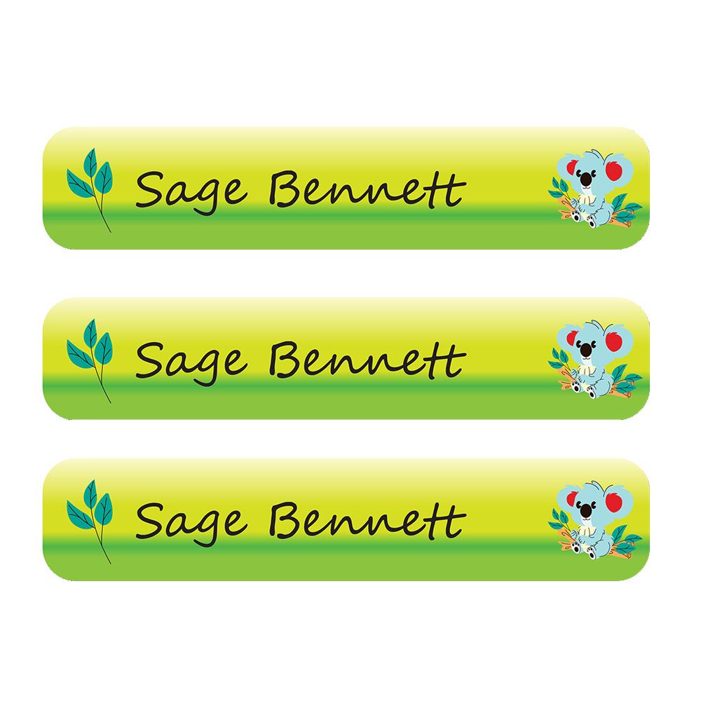 Ladybug Labels - Personalized Waterproof Large Labels - Koala - 30pcs