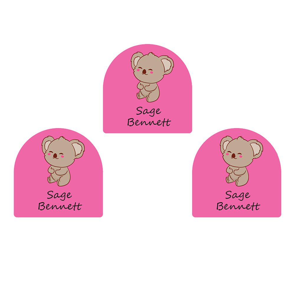 Ladybug Labels - Personalized Shoe Labels - Koala Bear-Pack of 