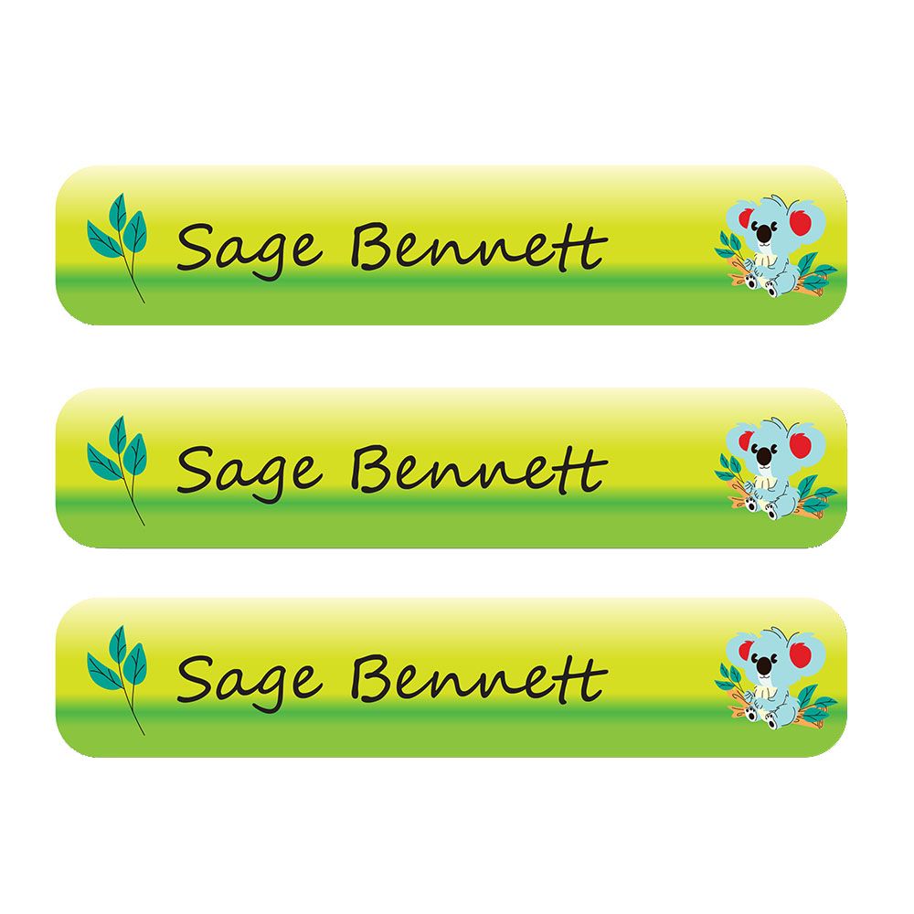 Ladybug Labels - Personalized Waterproof Labels - Koala - 111pcs