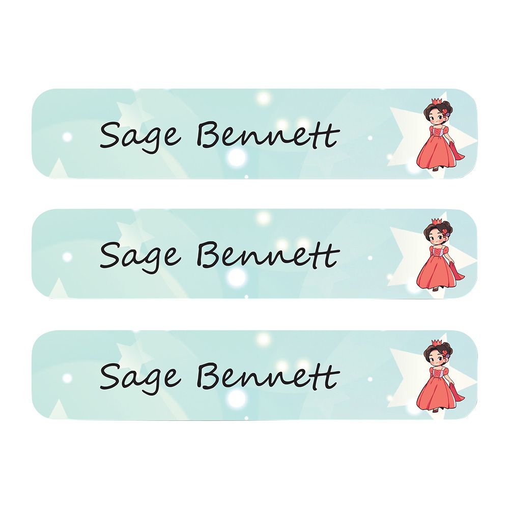 Ladybug Labels - Personalized Waterproof Labels - Rose Princess - 111pcs